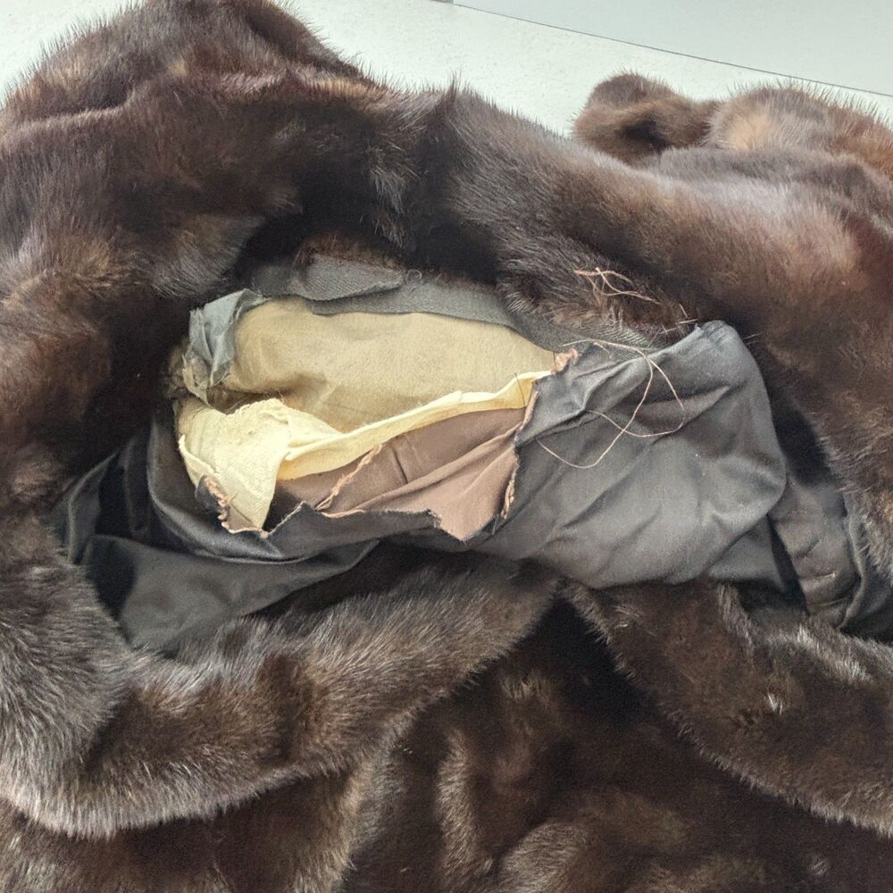 Vintage Mink Fur Coat Cutter Craft Repurpose Upcycle DIY - Picture 4 of 5